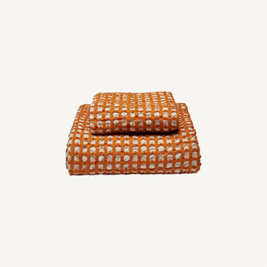 Puro Ruutu towel 50x70cm | rust/sand