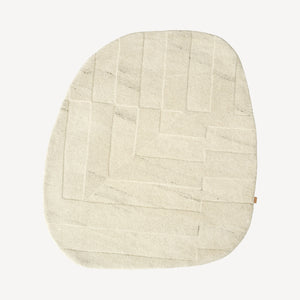 Kamo wool pile rug 140x170cm | natural white