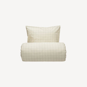 Uni Ruutu bed linen set | undyed/green