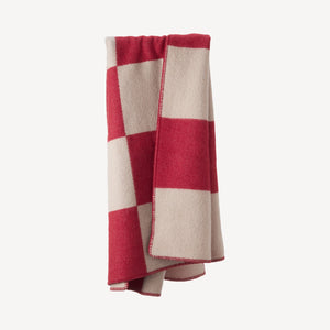 Ala wool throw 130x180cm | red/natural white