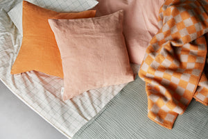 Viive linen cushion cover 50x50cm | dusty peach