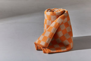 Arkiivi Mini wool throw 90x130 | orange/beige