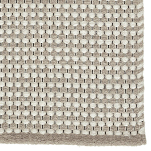 Halla wool rug 170x240 cm | natural beige/white