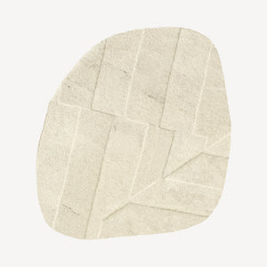 Kamo wool pile rug 90x110cm | natural white