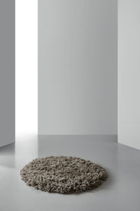 Kivi shaggy wool rug 110x140cm | dark natural gray