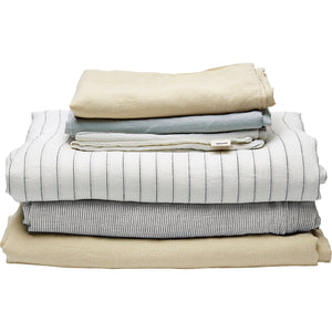 Lana linen bed linen set | white/black