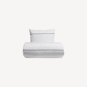 Liina double bed linen set | white/black