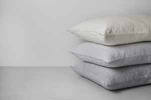 Lana linen bed linen set | white/gray