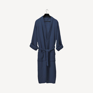 Meri muslin bathrobe S/M | dark blue