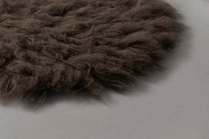 Muhvi shaggy wool rug 200cm | brown