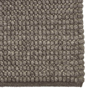 Mukula wool loop rug 170x240cm | dark natural grey