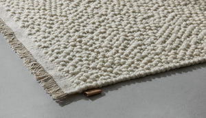 Myky wool rug 80x200cm | natural white