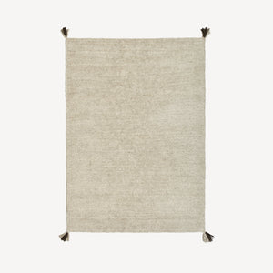Nomadi wool pile rug 170x240cm | natural gray