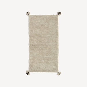 Nomadi wool pile rug 70x140cm | natural gray