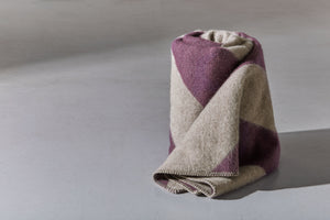 Parru wool throw 130x180 | lilac/beige melange