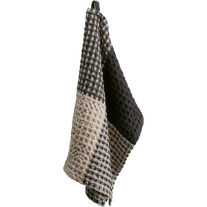 Puro Ruudukko towel 50x70cm | sand/black