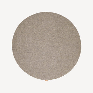 Pyöreä wool rug 95cm | natural gray