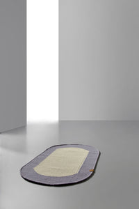 Raami wool rug 70x120cm | natural white melange/lilac