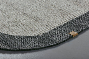 Raami wool rug 80x200cm | natural white melange/natural black