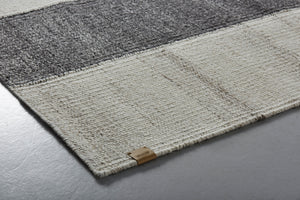 Riimi wool rug 204x306cm | natural white melange/natural black