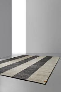 Riimi wool rug 204x306cm | natural white melange/natural black