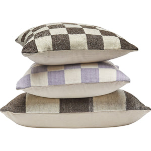 Ruutu decorative cushion 50x50 | lavender/white