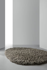 Saari shaggy wool rug 200x250cm | dark natural gray