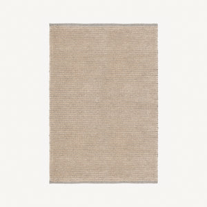 Sammal wool pile rug 170x240cm | beige/natural gray