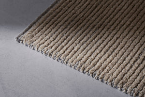 Sammal wool pile rug 70x140 | beige/natural gray