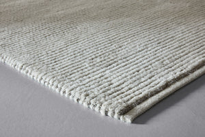 Sammal wool pile rug 70x140 | natural white/natural gray