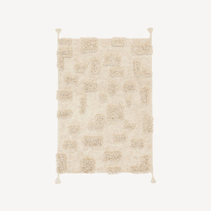 Savu cotton shaggy rug 170x240cm | natural white