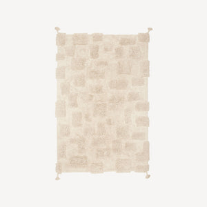 Savu cotton shaggy rug 200x300cm | natural white