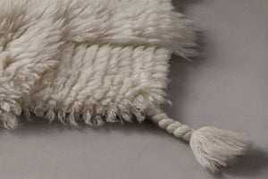 Savu shaggy wool rug 70x140cm | natural white